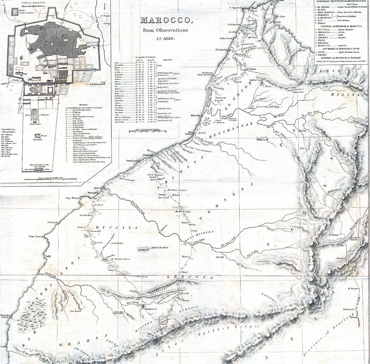 Historische Karte von Marokko