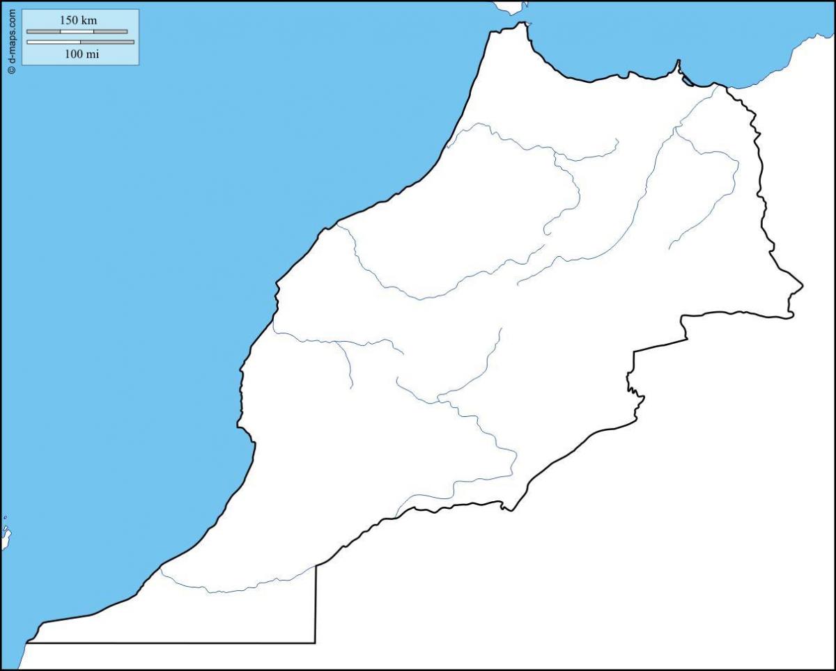 Leere Marokko-Karte