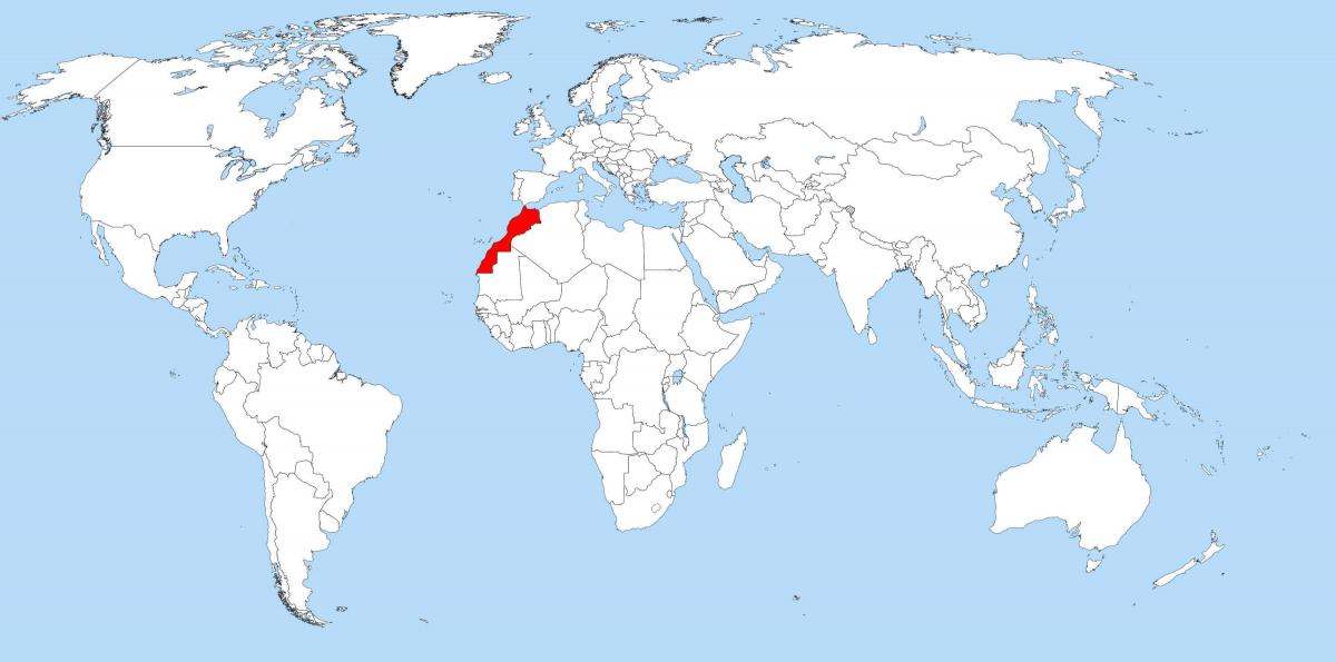 Marokko Position auf der Weltkarte