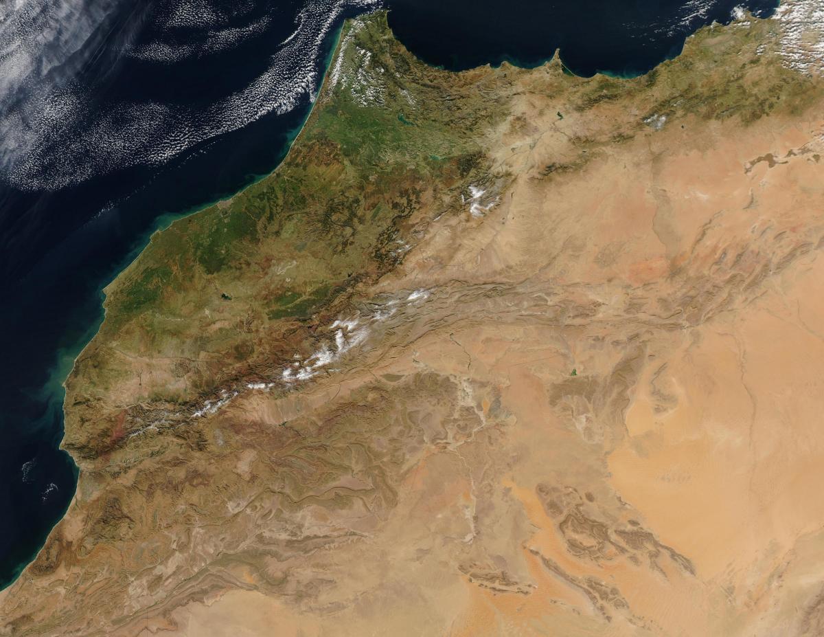 Marokko Himmel Ansicht Karte