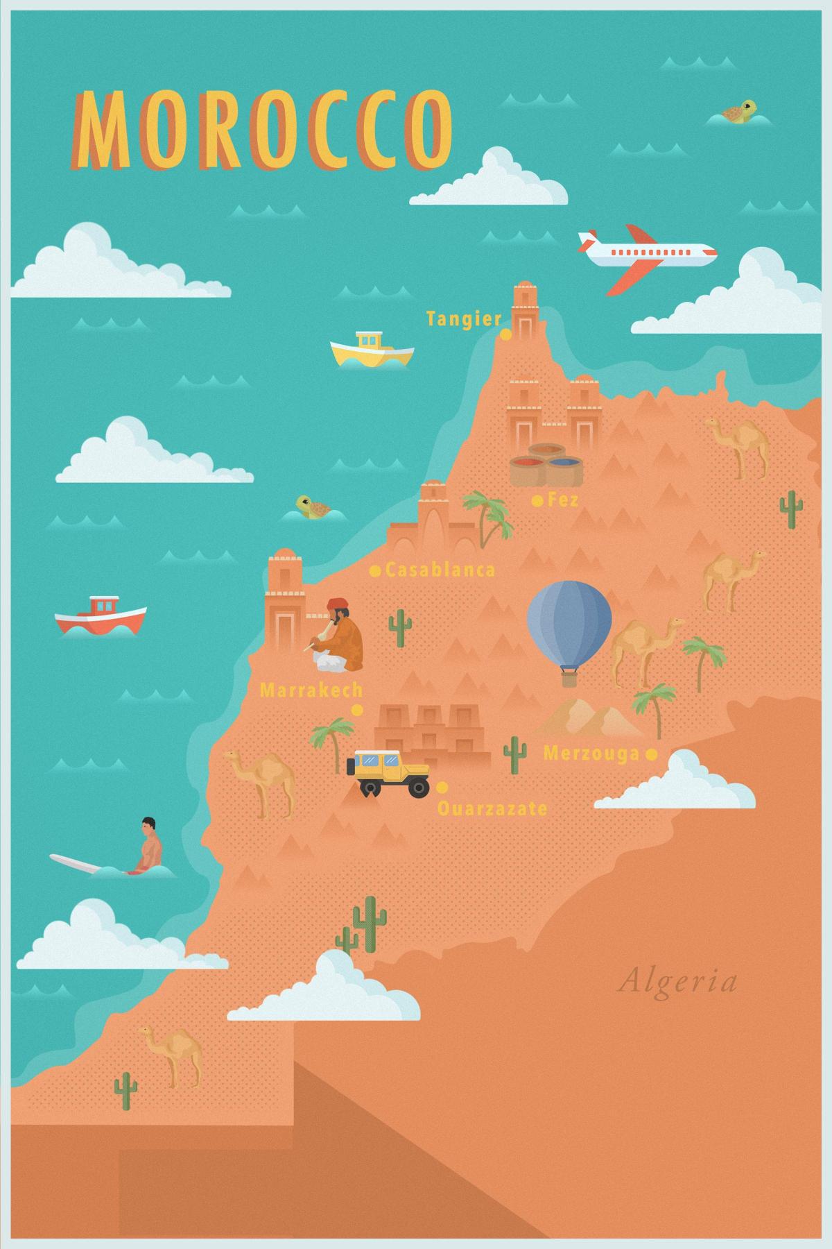Marokko Reise-Karte